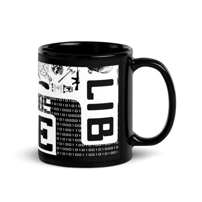 Code Lib - Black Glossy Mug - Image 1