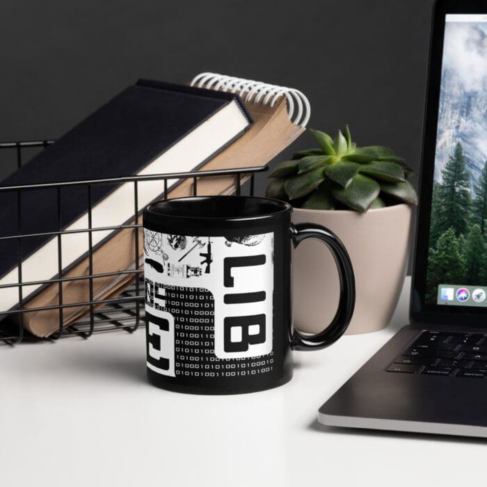 Code Lib - Black Glossy Mug - Image 7