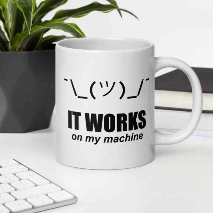 It Works On My Machine - White glossy mug - Image 15